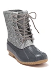 Sugar Glitter Duck Boot In S-sil Glitter/grey