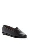 Aerosoles Betunia Smoking Slipper In Black Leat