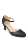 Journee Collection Bettie Ankle Strap Pump In Black