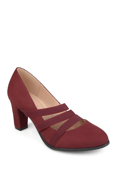 Journee Collection Journee Loren Strappy Pump In Wine
