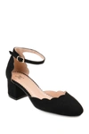 Journee Collection Edna Womens Faux Suede Ankle Strap Dress Heels In Black