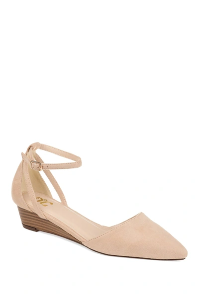 Journee Collection Journee Arkie Sliver Wedge Pump In Nude