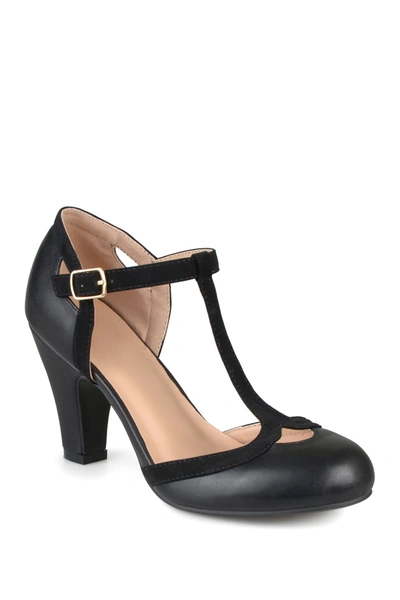 Journee Collection Journee Olina T-strap Pump In Black