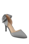Journee Collection Tanzi D'orsay Bow Pump In Silver
