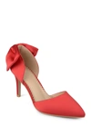 Journee Collection Tanzi D'orsay Bow Pump In Red
