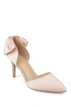 Journee Collection Tanzi D'orsay Bow Pump In Blush