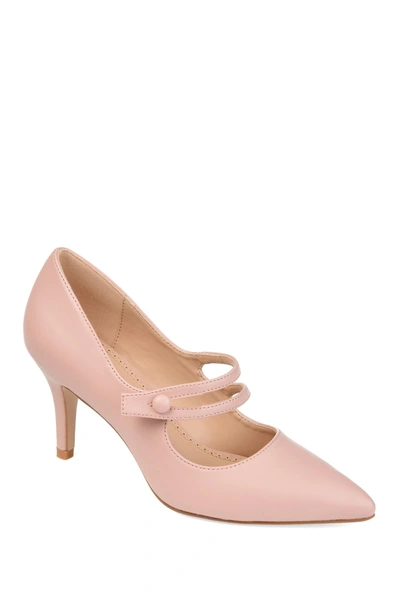 Journee Collection Journee Sidney Pointed Mary Jane Pump In Blush