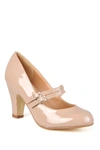 Journee Collection Women's Wendy Double Strap Heels Women's Shoes In Blush