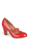 Journee Collection Wendy Patent Mary Jane Pump In Red