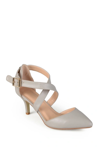 Journee Collection Journee Riva Crossover Pump In Grey