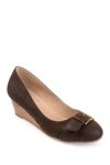 Journee Collection Journee Graysn Wedge Pump In Brown