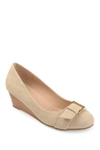 Journee Collection Journee Graysn Wedge Pump In Bone