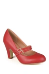 Journee Collection Windy Mary Jane Pump In Medium Red