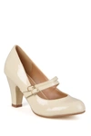 Journee Collection Women's Wendy Double Strap Heels Women's Shoes In Beige