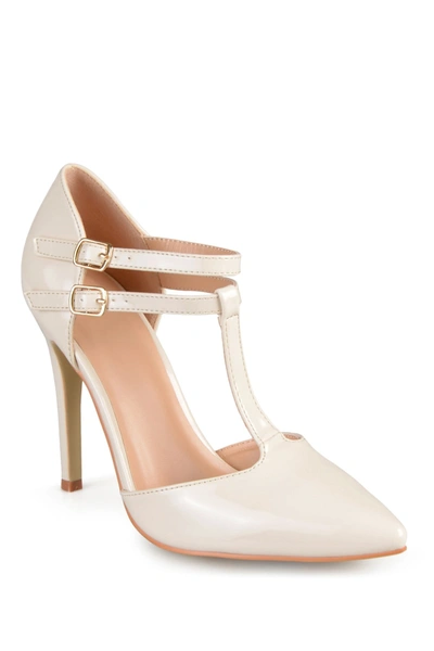 JOURNEE COLLECTION JOURNEE COLLECTION TRU PATENT T-STRAP PUMP,052574672008
