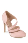 Journee Collection Journee Zeera Dual Strap Pump In Pink