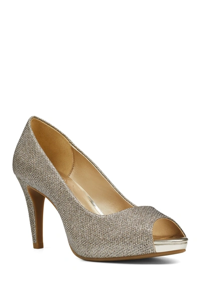 Bandolino Rainaa Peep Toe Pump In Gold