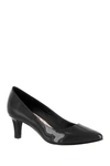 Easy Street Pointe Pointed Toe Patent Pump In Black Pat
