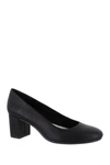 Easy Street Proper Block Heel Pump In Black