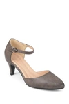 Journee Collection Bettie Ankle Strap Pump In Taupe
