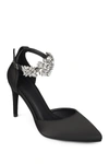 Journee Collection Loxley Embellished Ankle Strap D'orsay Pump In Black