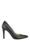 Nine West Leather Pointed Toe Pump In Blkll