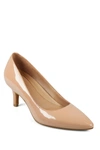 Aerosoles Rochester Kitten Heel Pump In Nude Paten