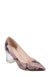 Marc Fisher Ltd Zala Embossed Pointed Toe Heel In Blush Leather