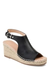 Journee Collection Journee Crew Espadrille Wedge Sandal In Black