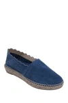 Andre Assous Caroline Flat In Blue Suede