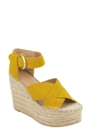 Marc Fisher Ltd Amari Ankle Strap Espadrille Wedge In Girasole Suede