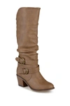 Journee Collection Journee Late Buckle Tall Boot In Taupe