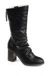 Journee Collection Sequois Slouch Heeled Boot In Black