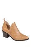 Journee Collection Terri Womens Block Heel Ankle Booties In Tan