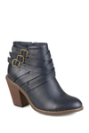 Journee Collection Journee Strappy Ankle Bootie In Navy