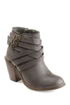 Journee Collection Strappy Ankle Bootie In Grey