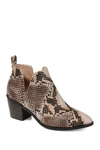 Journee Collection Journee Lola Patterned Ankle Bootie In Snake