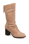 Journee Collection Sequois Slouch Heeled Boot In Nude