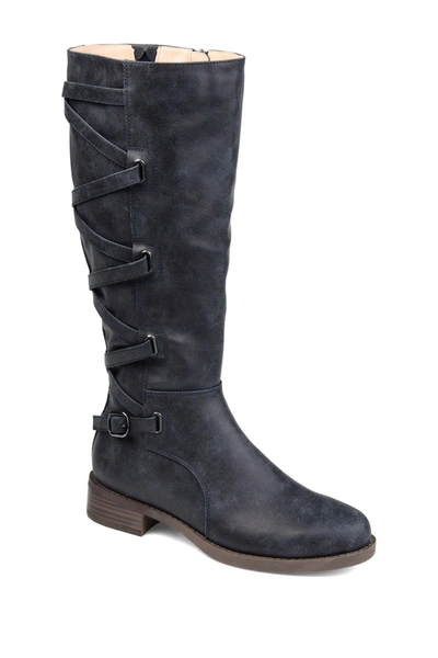 JOURNEE COLLECTION JOURNEE CARLY LACE BACK TALL BOOT,052574727845