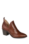 Journee Collection Terri Lizard Embossed Bootie In Brown