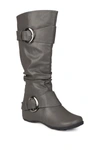 Journee Collection Journee Women's Extra Wide Calf Paris Boot In Grey