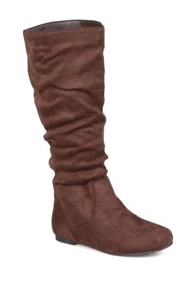 Journee Collection Journee Rebecca Slouchy Riding Boot In Brown