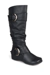 Journee Collection Paris Womens Extra Wide Calf Zip Up Mid-calf Boots In Black