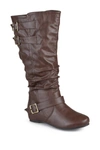 Journee Collection Journee Tiffany Slouchy Riding Boot In Brown
