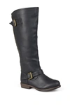 Journee Collection Womens Spokane Studded Riding Boots In Black