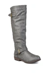 Journee Collection Spokane Riding Boot In Dark Grey