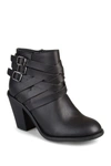 Journee Collection Strappy Ankle Bootie In Black
