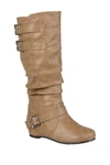 Journee Collection Journee Tiffany Slouchy Riding Boot In Taupe