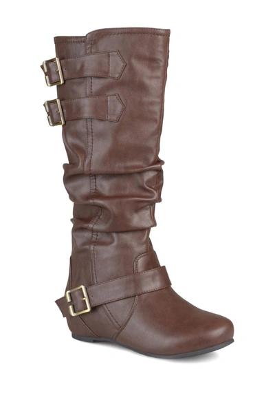 Journee Collection Tiffany Slouchy Riding Boot In Brown
