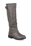Journee Collection Stormy Riding Boot In Grey